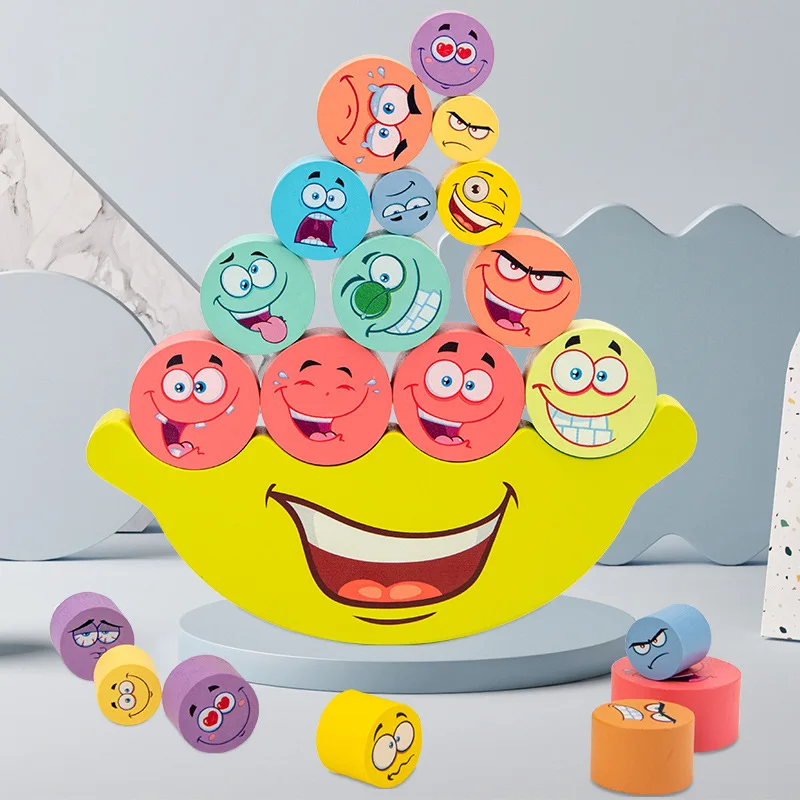 

High Building Block Wood Toy Children Montessori Wooden Animal Balance Blocks Board Games Toy Educational Kids Wood Toy