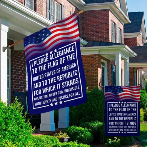 Я облегчаю флагом Одна нация под Богом с садовым Свободы