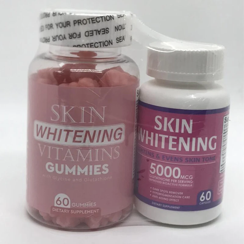 

2 bottles Glutathione Gummies Brightening Gummies Skin+Whitening Glutathione capsule Natural Skin Face Body Reducing Melanin