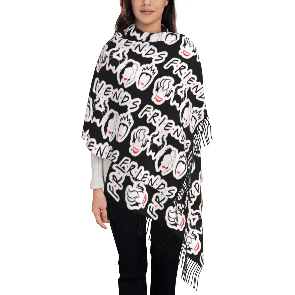 Мягкая шаль на заказ для женщин злодей друзей женская зимняя Осенняя