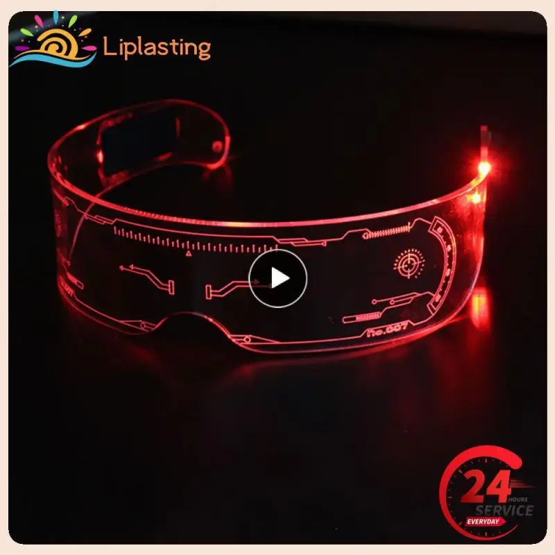

Colorful LED Wire Luminous Glasses Neon Party Cool Light Up Visor Eyeglasses Bengdi Glasses Sense Of Technology Cycling Glasses