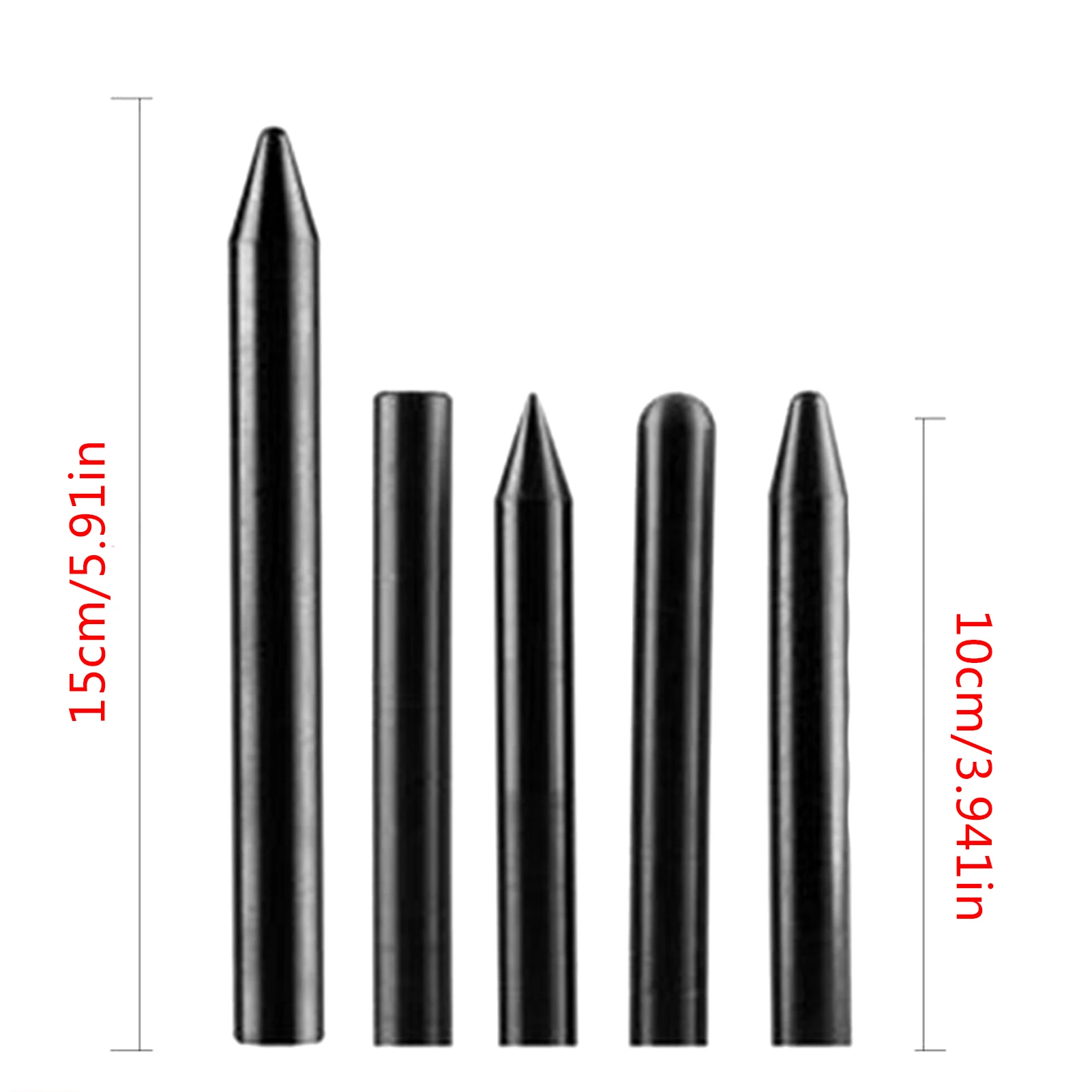 

Black 5pcs Tap Down Pens For Car Rubber Hammer Car Body Dent Repair ToolPaintless Dent Remove Tools For Auto Metal Surfaces