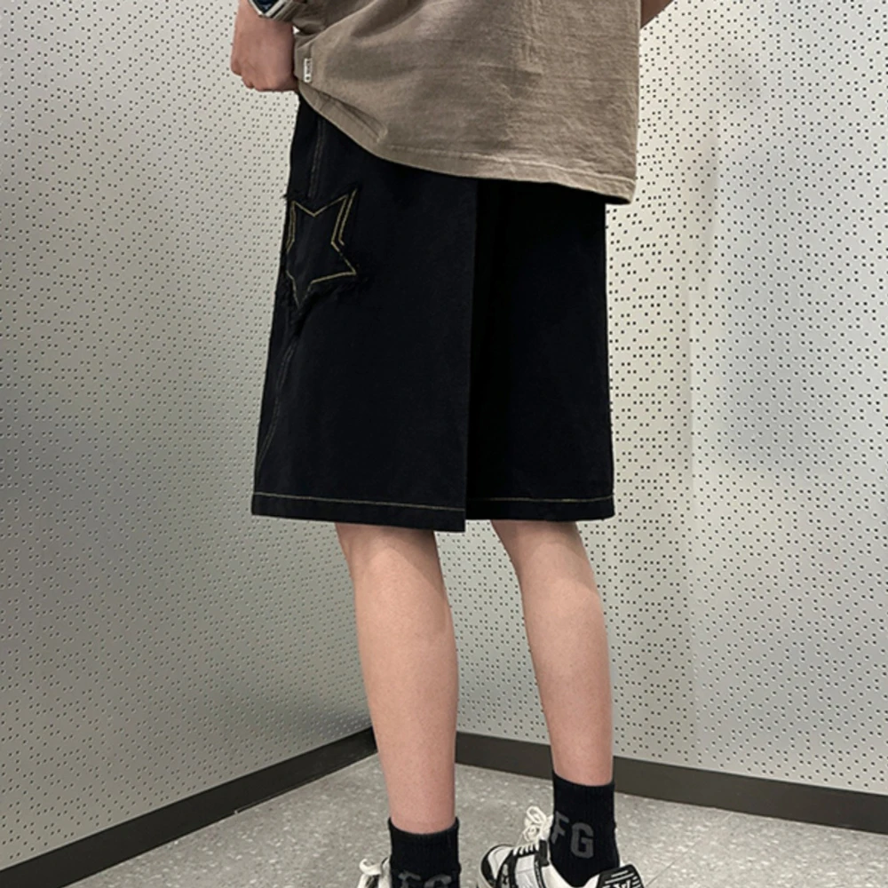 Шорты мужские из джинсовой ткани винтажные повседневные Мешковатые Свободные