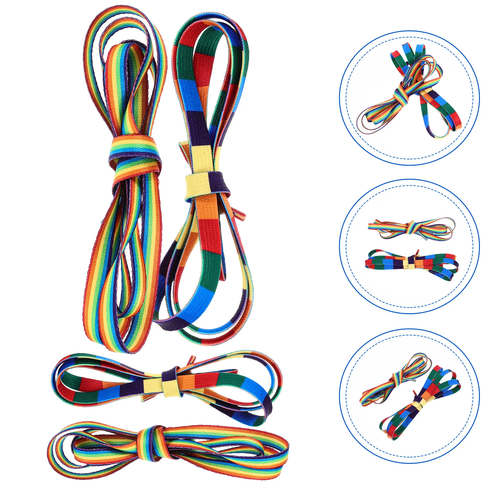 4 Pairs Shoe Laces Colorful Shoelaces Sneakers Rainbow Shoelaces Shoe Straps for Women Men