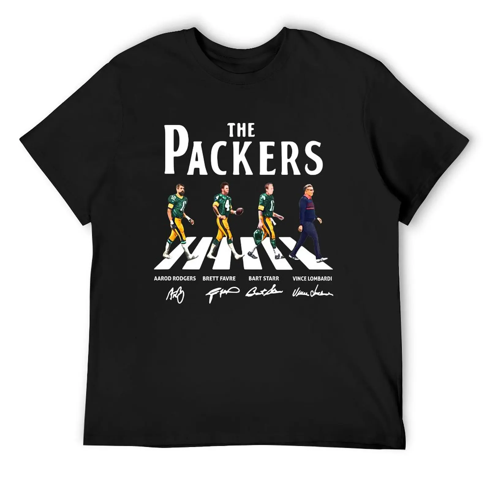 Футболка The Packers Abbey Road Signature Trend забавная рубашка большого размера хлопковые
