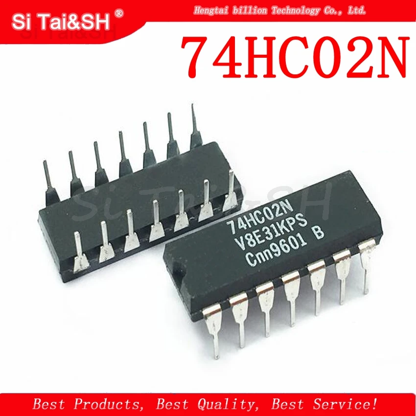 

10 шт./лот 74HC02N SN74HC02N 74HC02 Водонепроницаемый корпус
