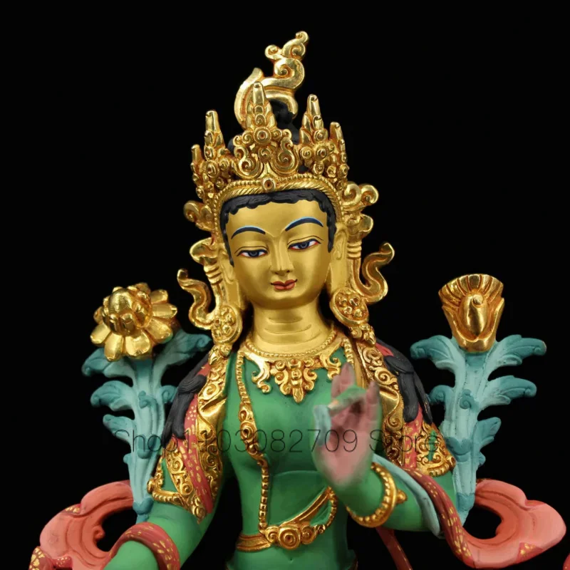 Коллекция тибетских храмов 9 дюймов старые фиолетовые бронзовые контуры в