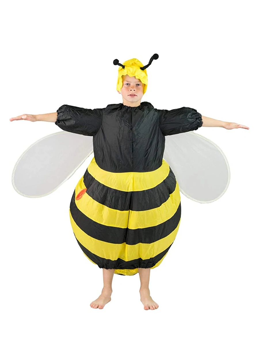 

JYZCOS Inflatable Bumble Bee Costume Anime Honey Bee Cosplay Fancy Dress For Adult Kids Blow up Outfits Halloween Purim Suits