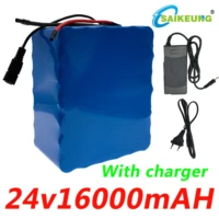 2021 new capacity lithium ion battery pack 24v16000mah is suitable for electric bicycle electric scooter free 2a charger