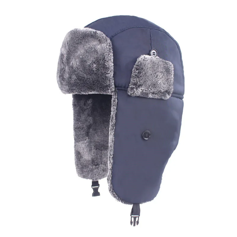 

Зимняя утолщенная термошапка с ушами, меховая шапка с ушами, водонепроницаемая, с защитой от холода, регулируемые русские шапки, лыжная шапка s