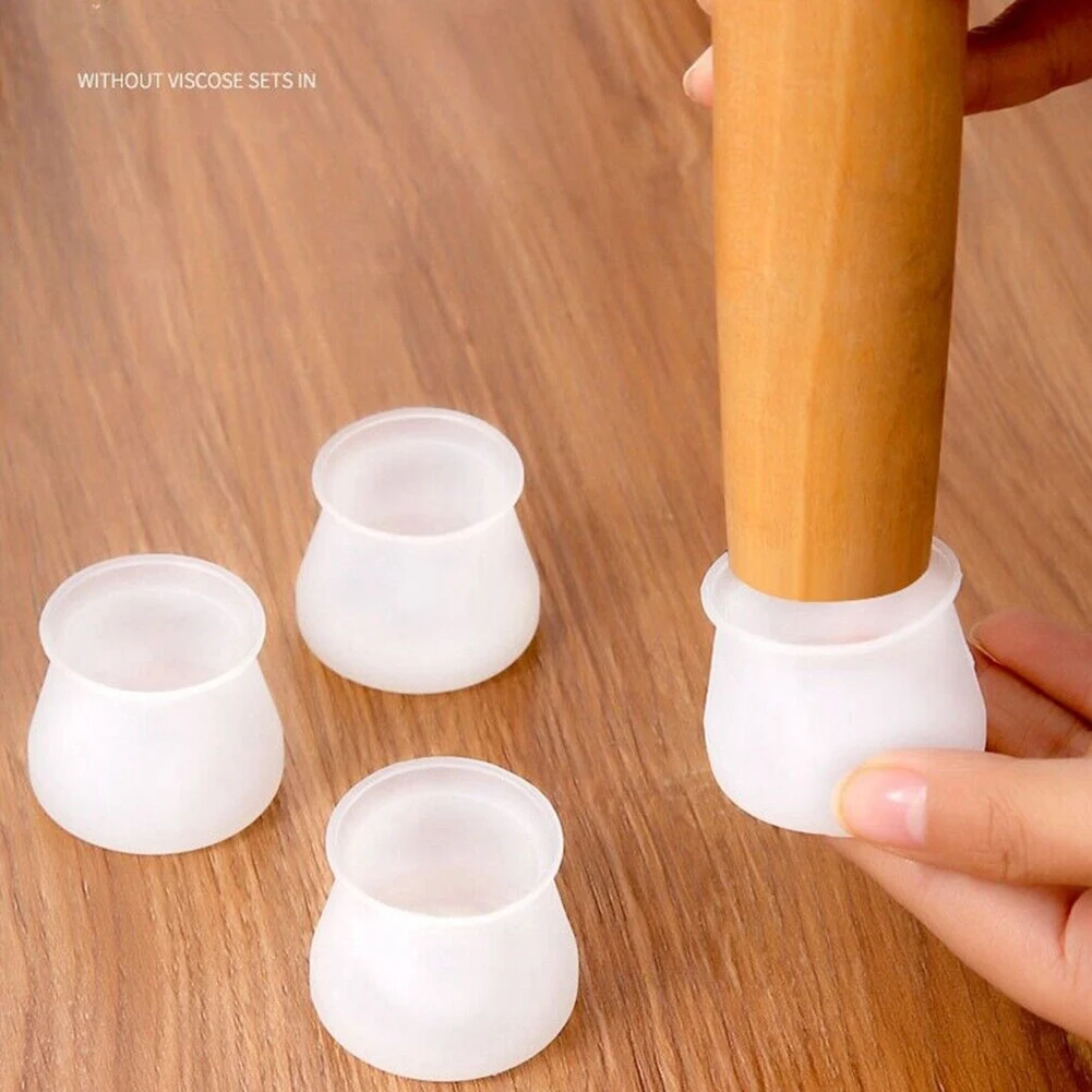 Leg Cap Round Covers Silicone Furniture Table Feet Floor Protection Pad Clear For Home Decoration Accessories