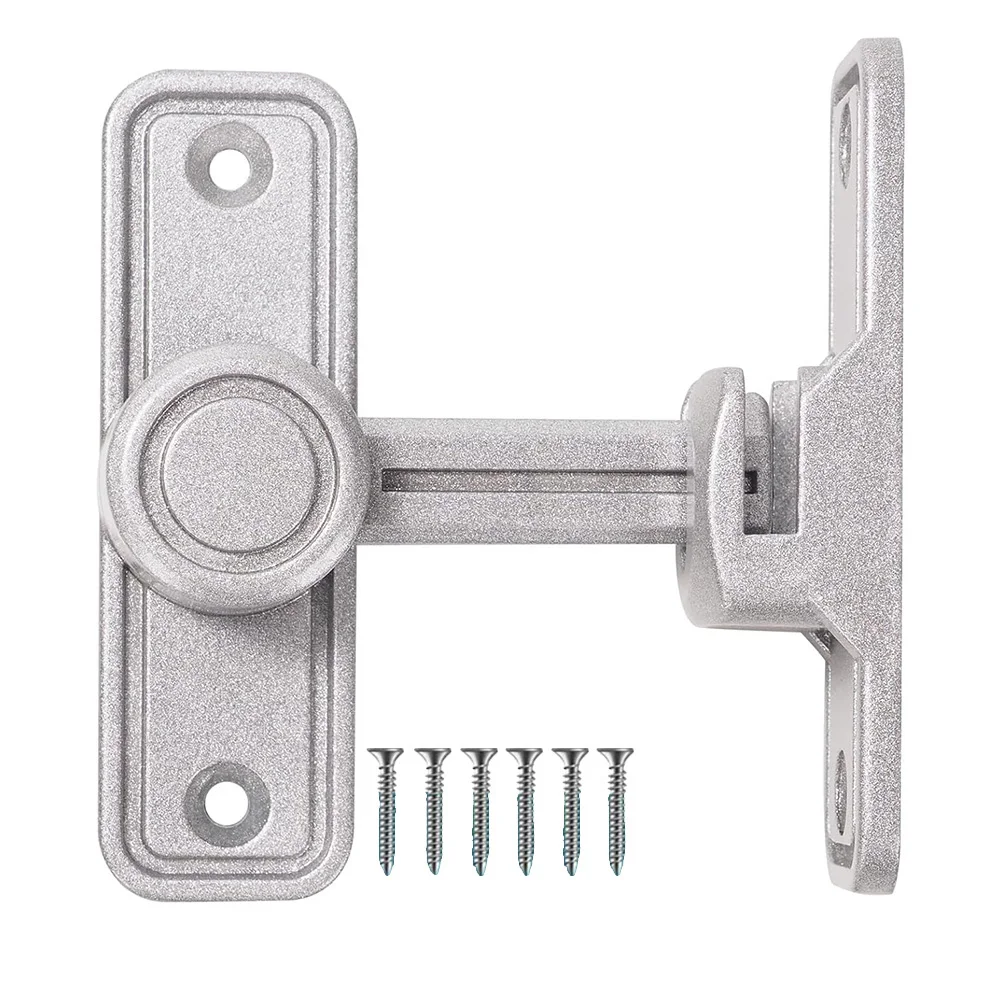 

Easy to Install Zinc Alloy Door Bolt 90 Degrees & 180 Degrees Installation for Swing Doors Durable and Long Lasting Sliver