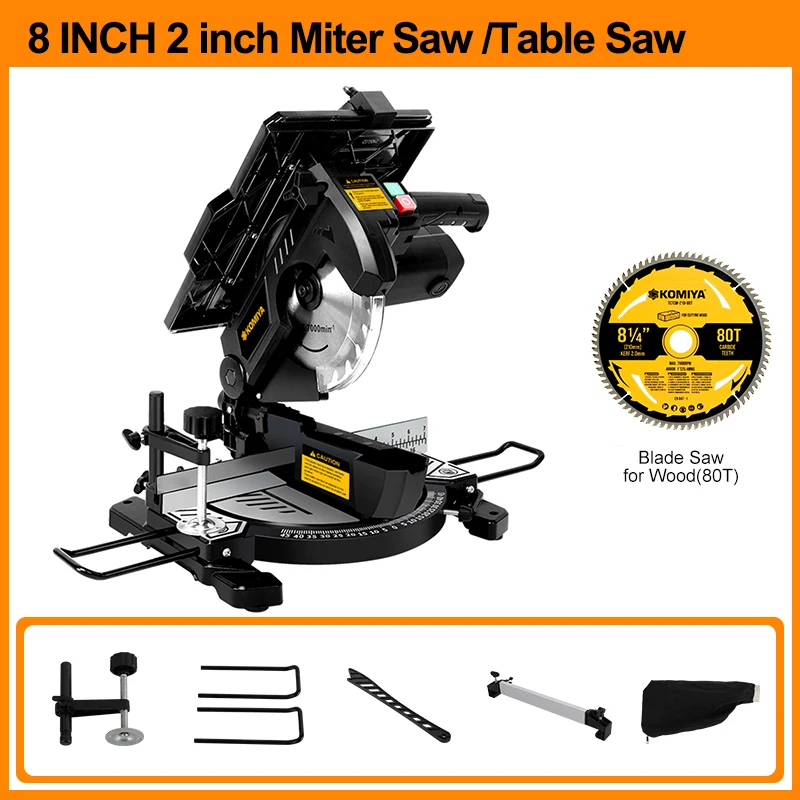 

KOMIYA Торцовочная/настольная пила 2 в 1 1400 Вт 8 дюймов