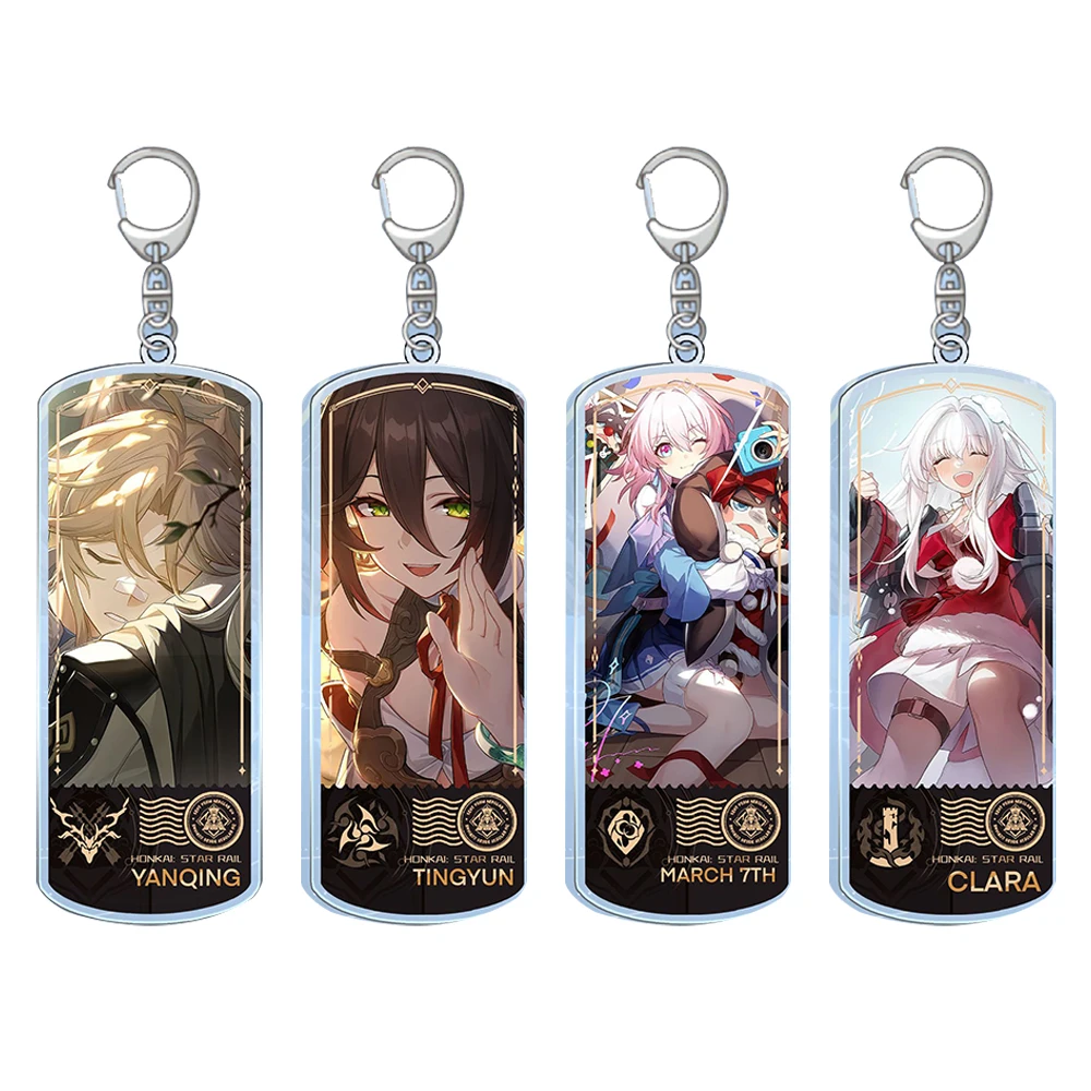 

Honkai Star Rail Keychain Bailu Kafka Seele Sampo Jingyuan Figures Games Acrylic Key Chain Anime Fans Collection Cute Gift