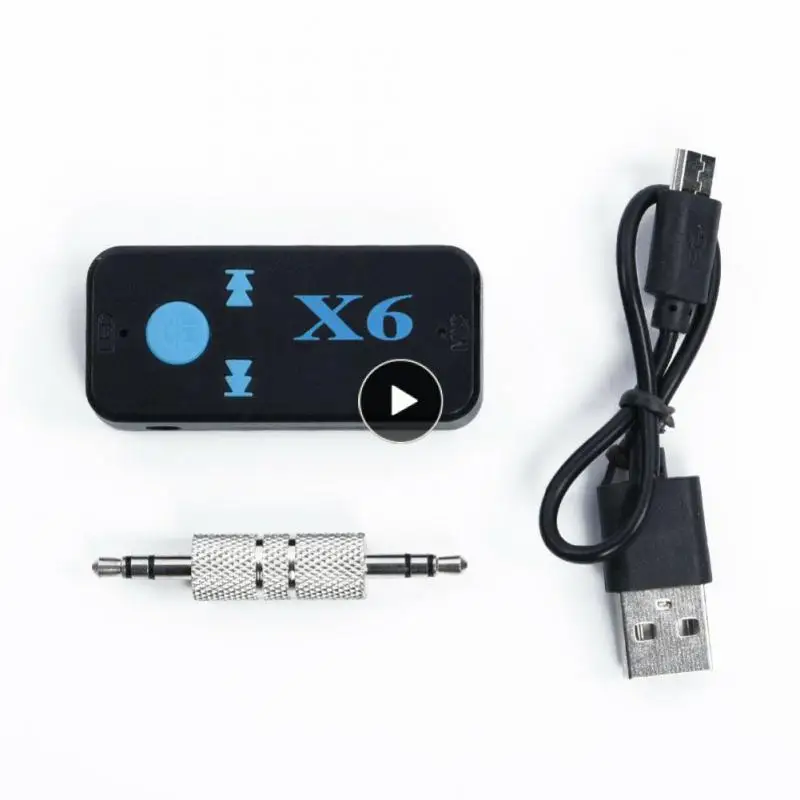 

X6 Audio Transmission Adapter 3.5mm Stereo Wireless Receiver Compatible Wireless Receiver Adapter Black Energy Saving