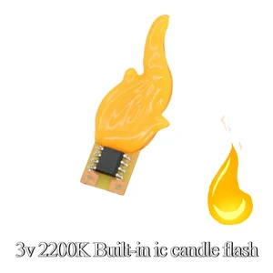 3v Led Cob Flash Candles Edison Flexible Filament 2200K Diode Light Decoration Light Bulb Accessorie