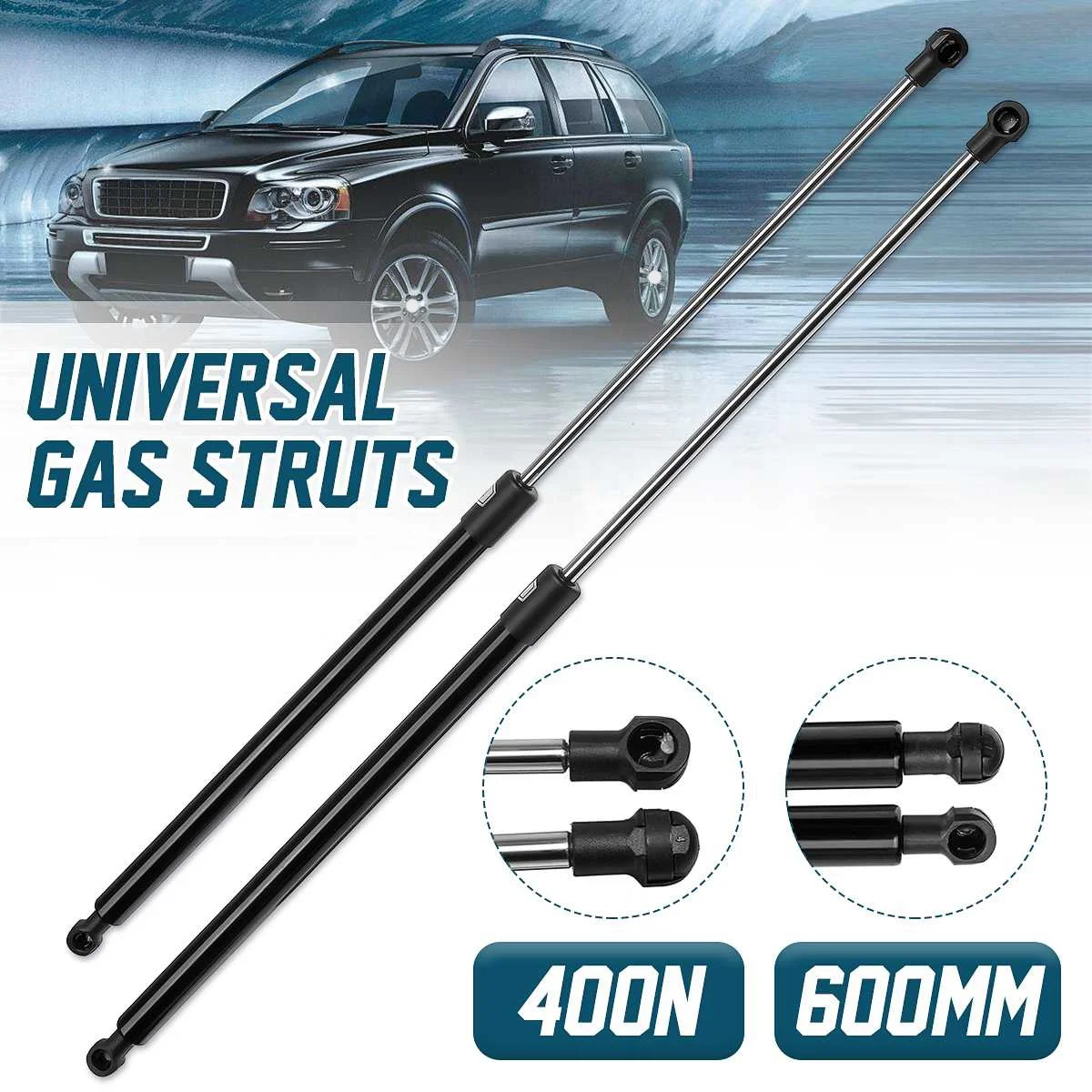 

2X Universal 600mm 400N Car Front Hood Cover Struts Rear Trunk Tailgate Boot Shock Lift Strut Support Bar Gas Spring