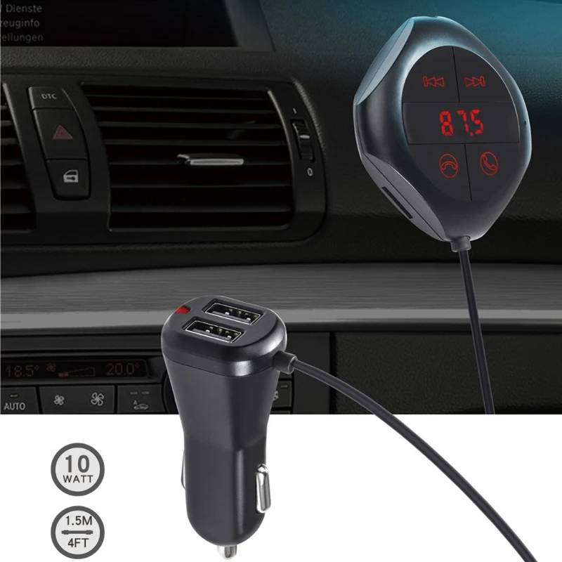 

Bluetooth-адаптер 5,0 AUX для автомобильного FM-передатчика, музыкальный приемник для дома, стереонаушники, громкая связь D7YA