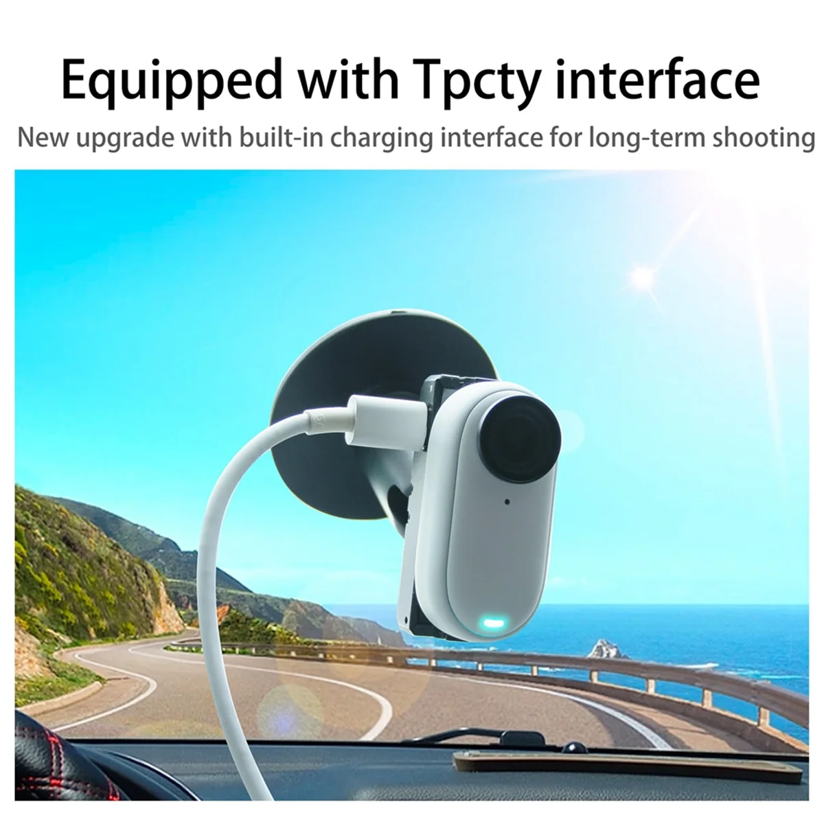 Фото Поворотная подставка T35C для GO 3 с интерфейсом типа C, на 360° °   Быстросъемные аксессуары для вращающейся экшн-камеры для VLOG №2