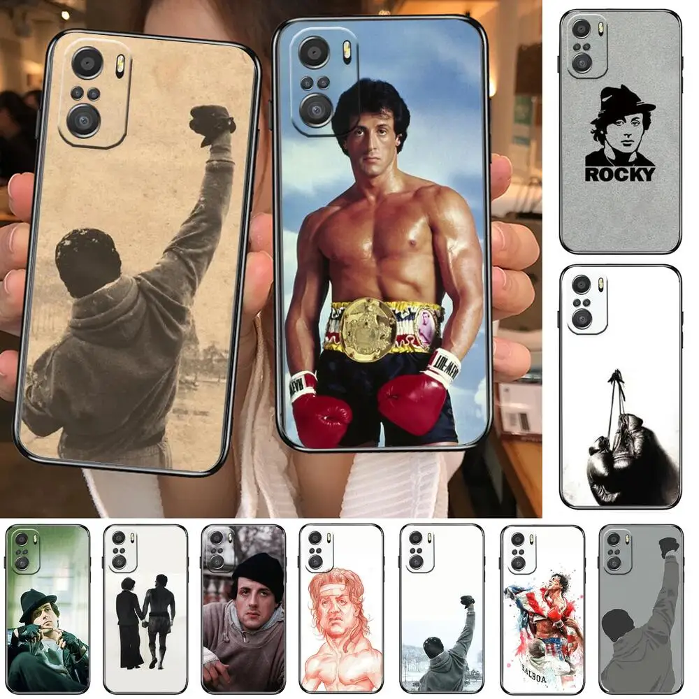 

Movie Rocky Balboa Phone Case For xiaomi redmi 11 Lite pro Ultra 10 9 8 MIX 4 FOLD 10T Black Cover Silicone Back Prett