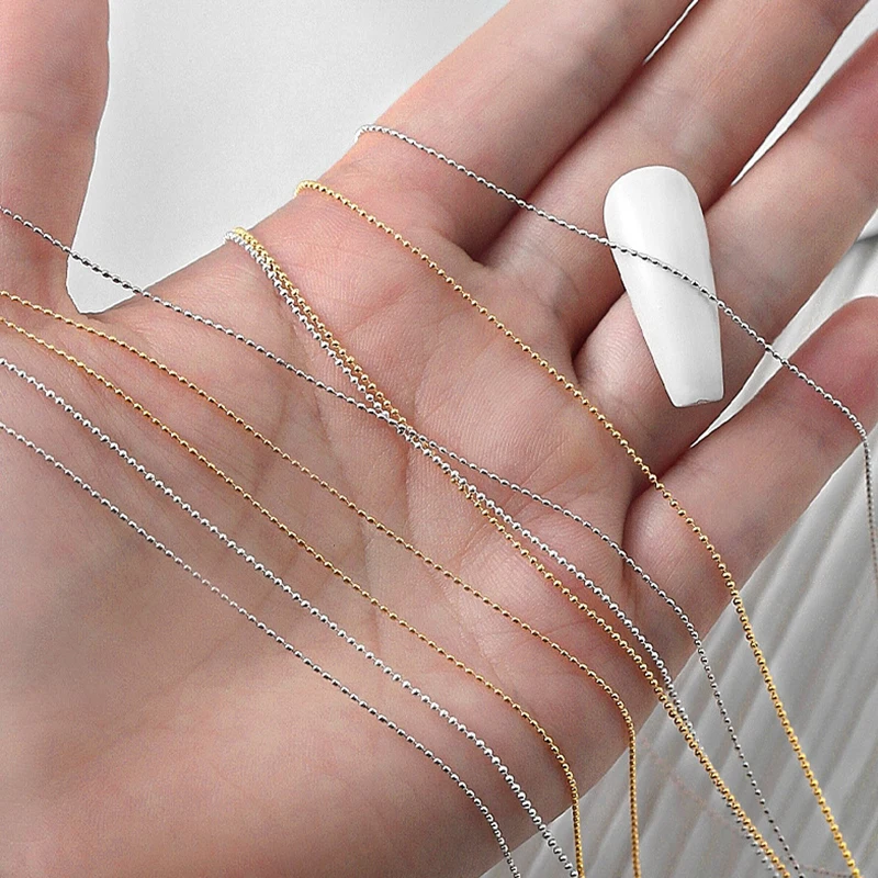 Цепочка со стальными шариками для ногтей 0 8/1 мм