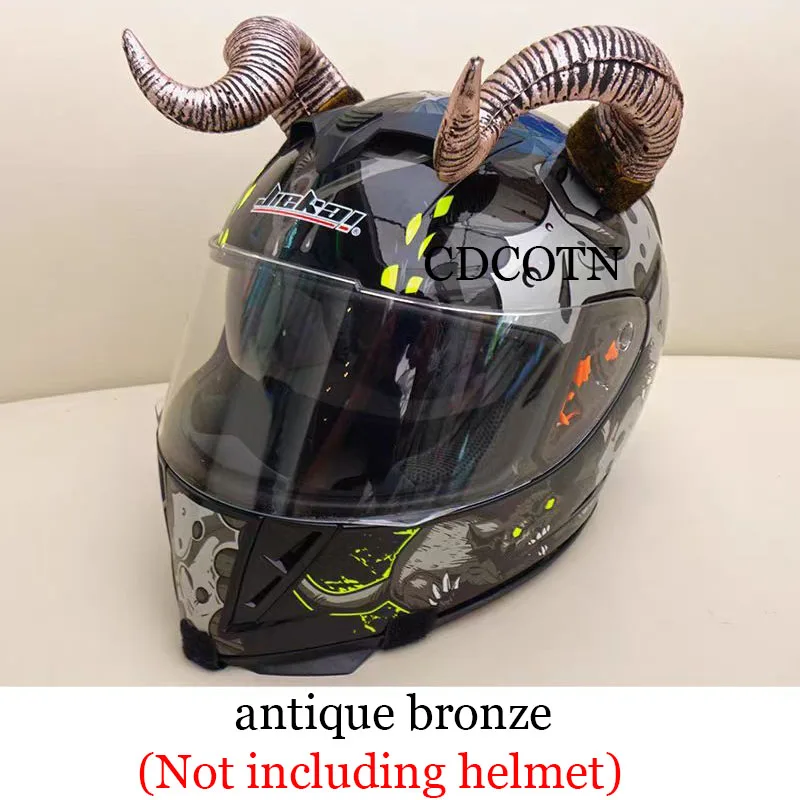 

Новый модный мотоциклетный электрический шлем с рогами дьявола, украшение, мотоциклетный шлем для мотокросса, аксессуары, наклейки для косплея