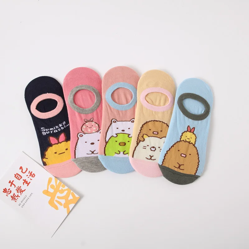 

Lovely Japanese Sumikko Gurashi Corner Bio Creature Cotton Short Sock Students Girls Cartoon Socks Cosplay Plush Toys New