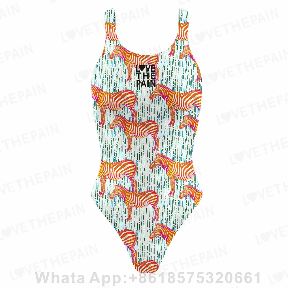 

Love The Pain Women Sexy Back One Piece Swimwear Open Waters Push Up Swimsuit Monokini Summer Beach Training Bathing Suit