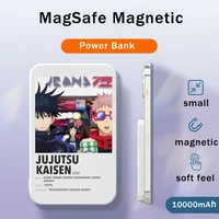 magnetic power bank10000 mah 5000mah portable chargers external auxiliary battery fast wireless charging jujutsu kaisen