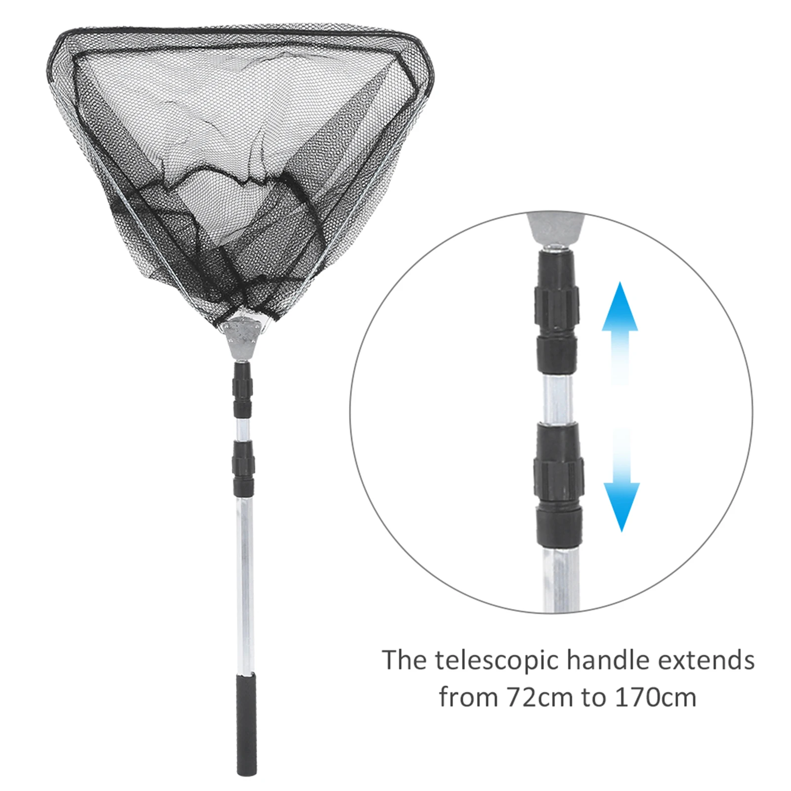 Треугольный складной рыболовный подсак 1 5 м с телескопической ручкой