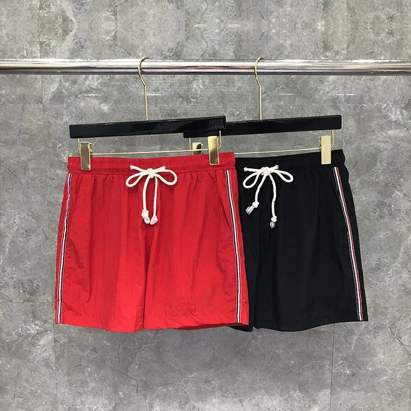

TB THOM Shorts For Men 23ss Summer Korean Fashion Brand Short Pants Classic Side Vertical Stripes Casual Gym Swimming Shorts