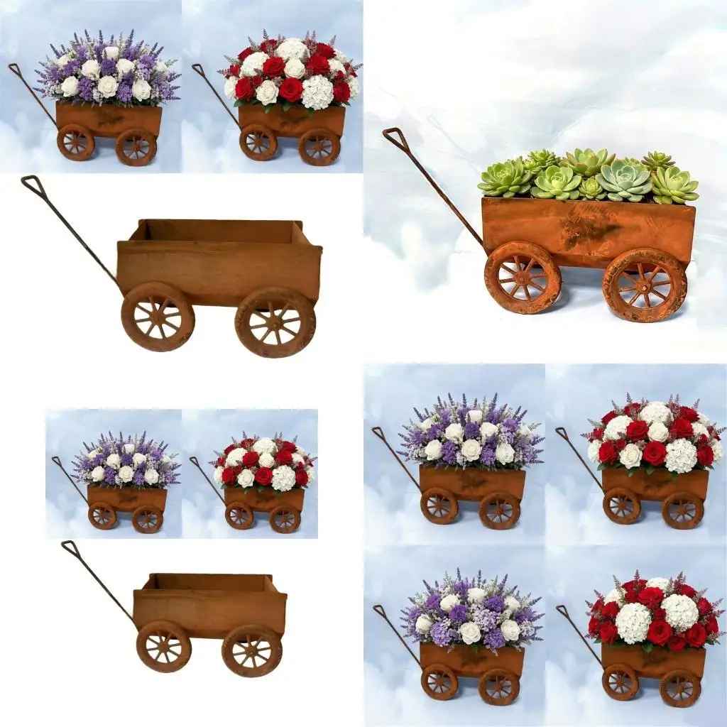 

Ржавый металлический цветочный горшок