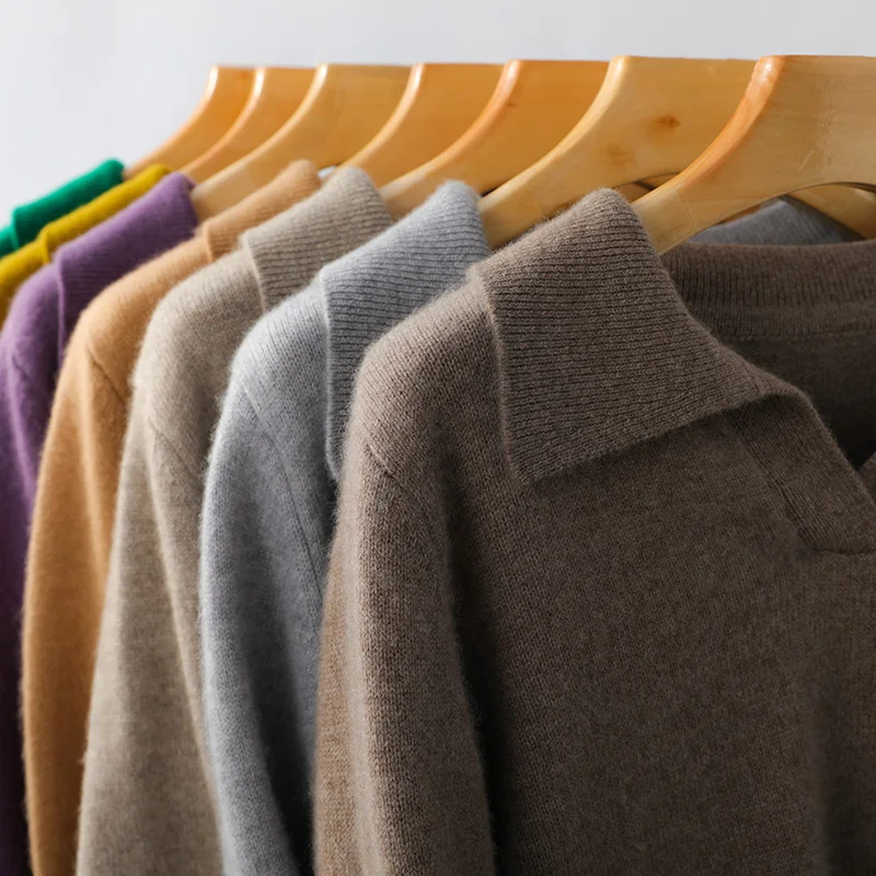 

Женский вязаный свитер, кашемировый шерстяной пуловер с высоким воротом, корейский стиль, новинка 100%