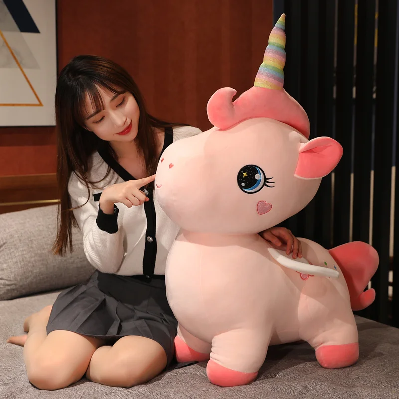 

Creative Plush Toys Large Lying Unicorn Doll Comfortable Pillow Children's Gift Kawaii Decompression Peluche For Child Birthday