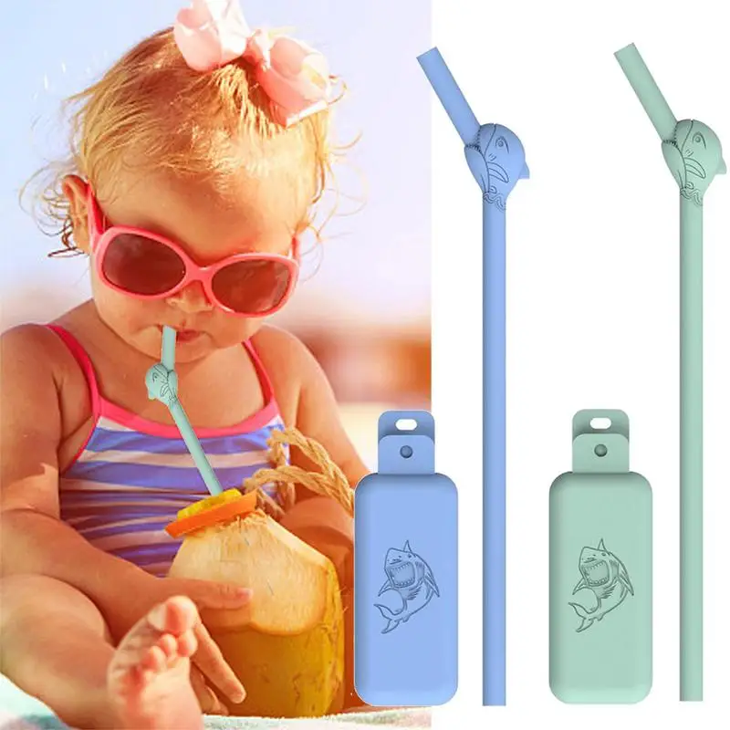

Straws Reusable Non-Rubber Silicon Reusable Drinking Straws Flexible Bendable Long Straws Safe for Kids Adults Dishwasher safe