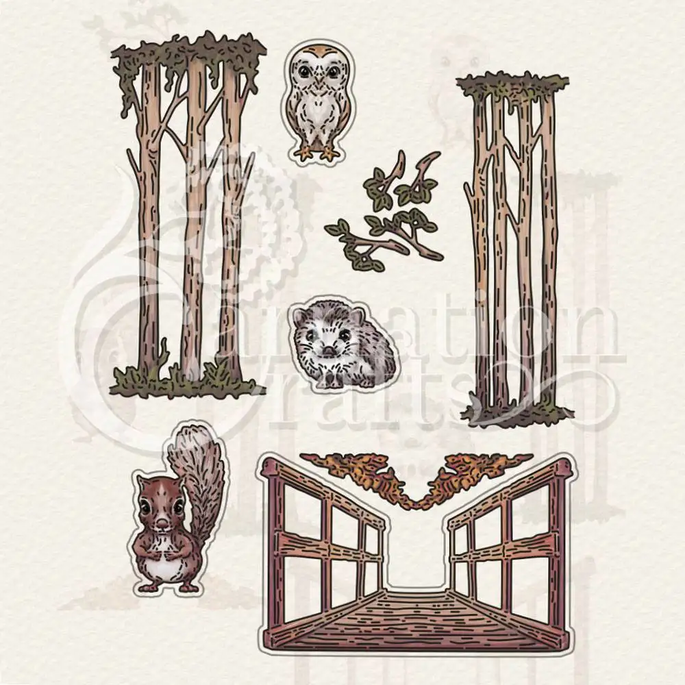 

Woodland Wandering Owl Metal Cutting Dies Scrapbook Diary Secoration Embossing Cut Template Diy Greeting Card 2022 New Arrival