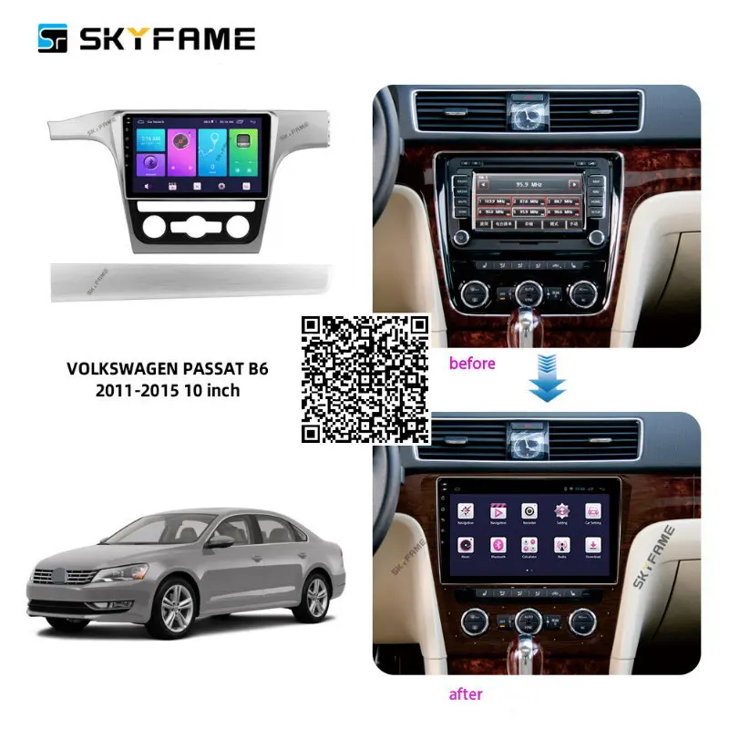

Автомобильная стереомагнитола SKYFAME 4G + 64G для VW Passat B6 2011-2015 Android, мультимедийная система