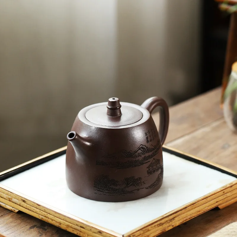 Товары высокого качества Исин Байму Фиолетовая глина Чайник ручной работы