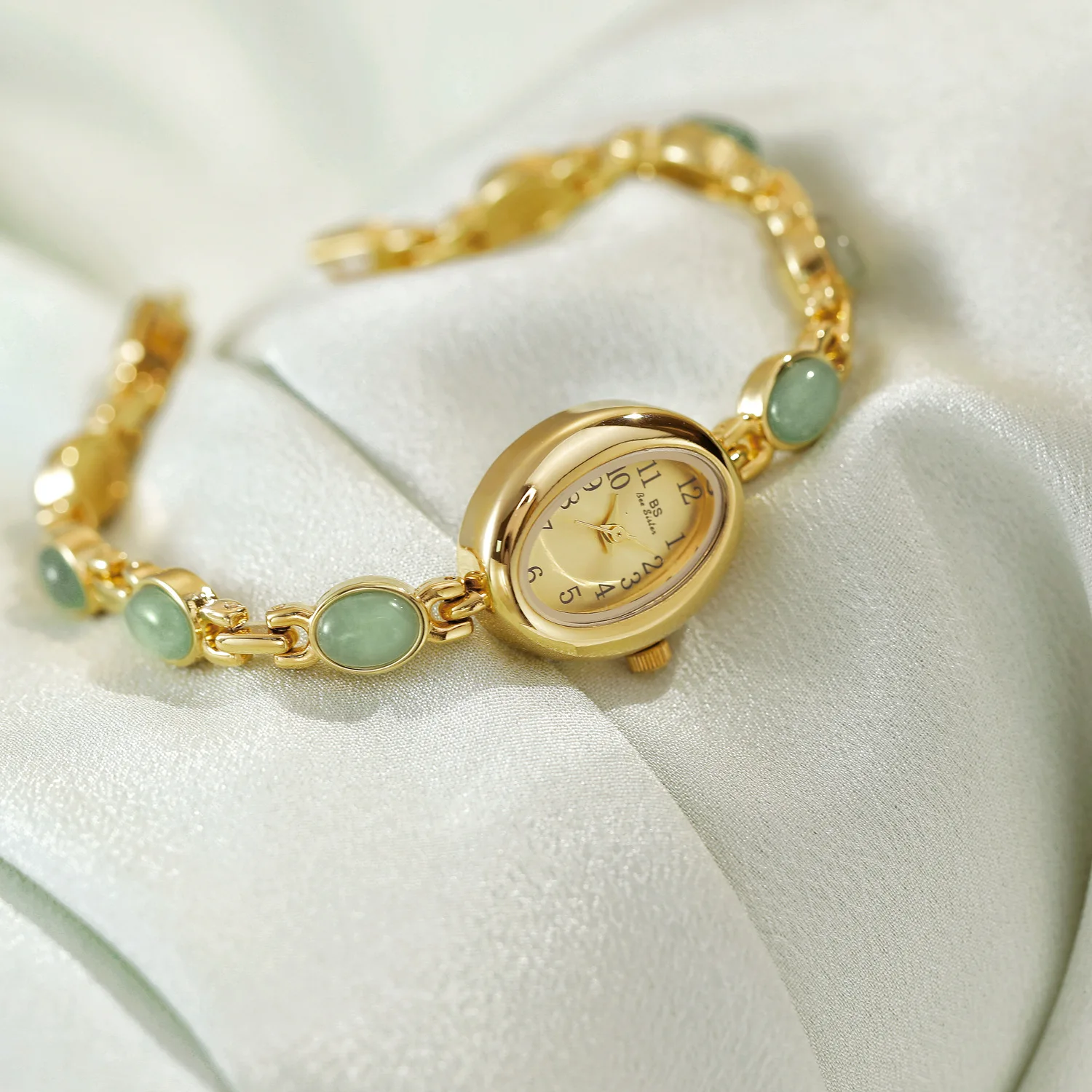 Натуральный камень Dongling Hotan Jade расширенная цепочка овальный маленький циферблат