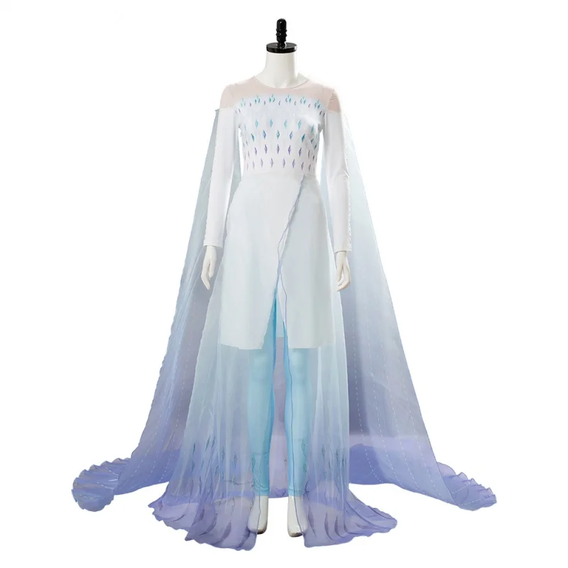 

Elsa Cosplay Costume Ahtohallan Cave Dresses Women Halloween Party Clothes For Ladies Cartoon Princess Role Play Fashion New