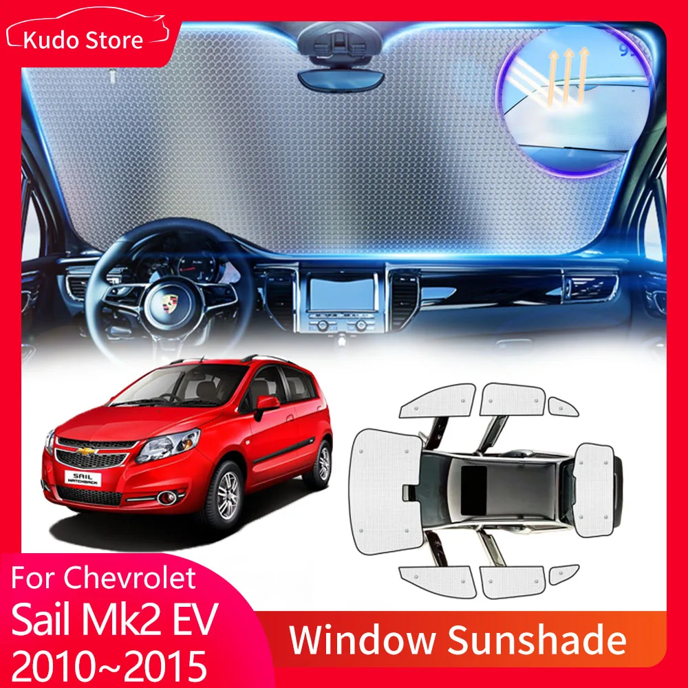 

Full Coverage Sunshades for Chevrolet Sail Mk2 Springo EV Hatchback 2010~2015 Windshield Curtain Window Visor Mat Car Accessorie