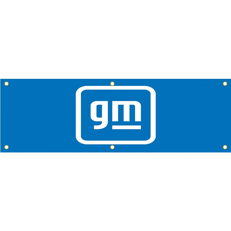 

130GSM 150D Polyester Material GM General Motors Banner 1.5*5ft (45*150cm) Advertising decorative Car Flags yhx337