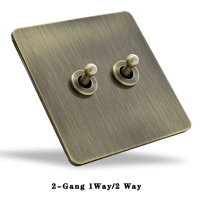 Настенный тумблер из нержавеющей стали бронзовый