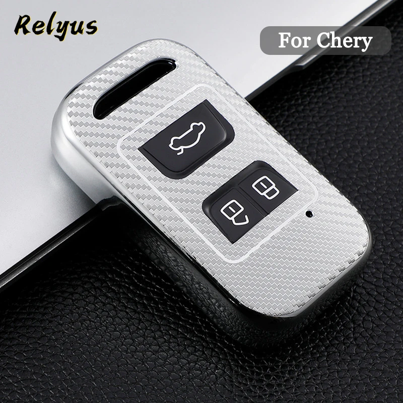 

Carbon Grain TPU Car Key Case Protector for Chery Arrizo Tiggo 3 5X 4 8 GLX 7 2019 2020 Key Cover Auto Accessories