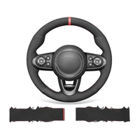 diy custom hand stitched soft black suede steering wheel cover for mini clubman jcw 2016 2020 hardtop