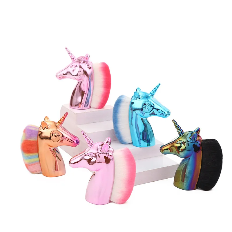 

Colorful Unicorn Shape 1pc Nail Art Brush Brushes For Manicure Nails Accessories And Tools Nail Equipment Nail Brush