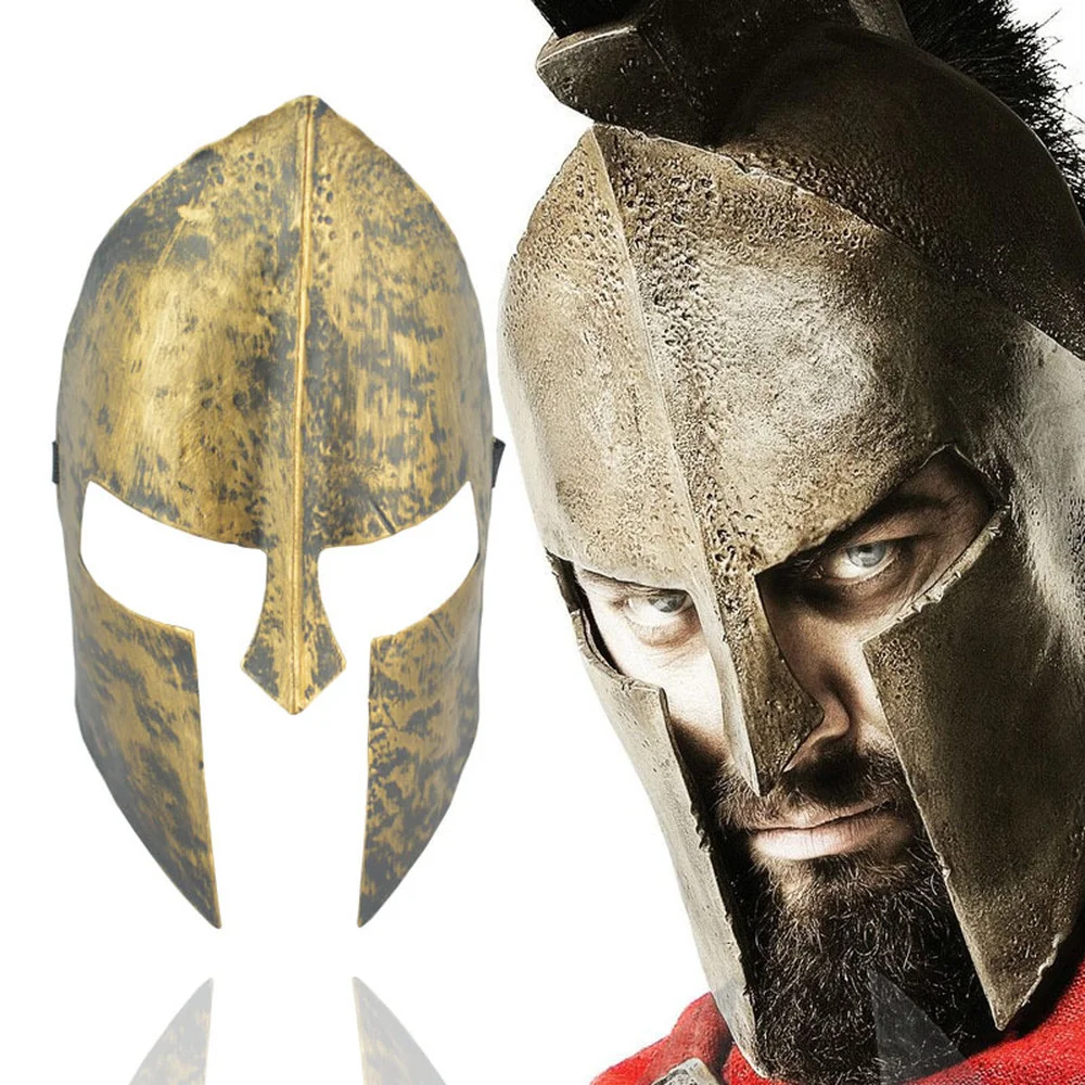 

Halloween Party Spartan theme Spartan Warrior Helmet Mask Decoration Adult Cosplay Masquerade Ball Antique Mask Sport Headband