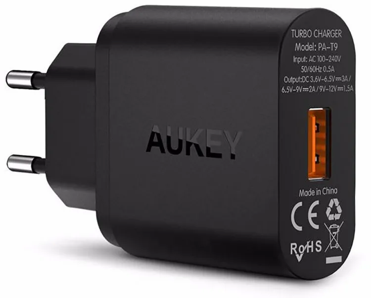 Battery Charger Aukey pa-t9 USB wall charger Quick Charge 3.0 color black (pa-t9) | Мобильные телефоны и аксессуары