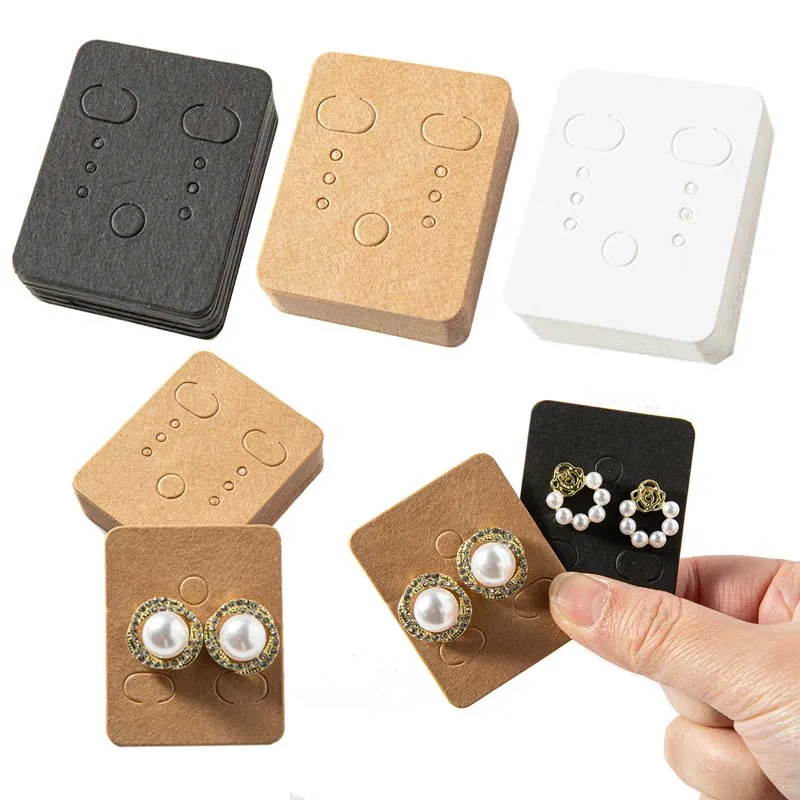 50/100pcs Earring Display Card Paperboard For Ear Stud Gift 