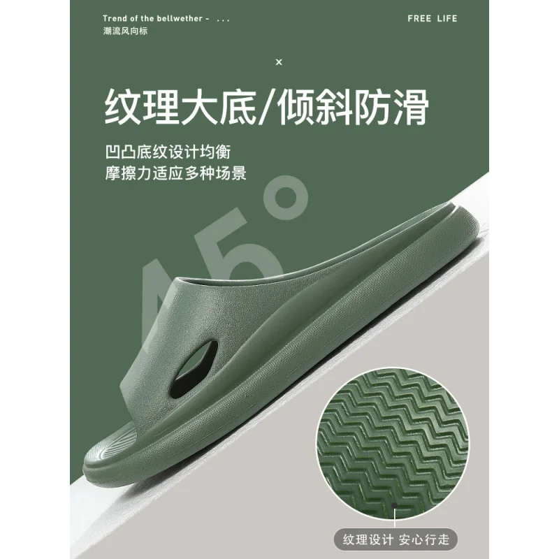 

Slippers Women's Summer Thick Bottom Household Indoor Bathroom Bath Couple Non-Slip Eva Men's Slippers